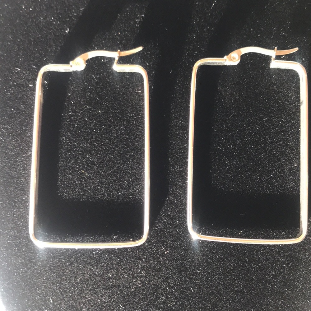 Stainless Steel Rectangular Earings - image 4